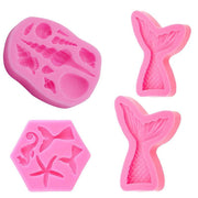 Mermaid Tail Sea Shell Silicone Cake Fondant Sugarcraft Mould Chocolate Mold - Hexagon V528-SILICONEMOLD-HEAGON-432542