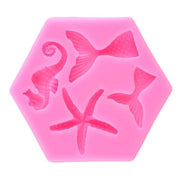 Mermaid Tail Sea Shell Silicone Cake Fondant Sugarcraft Mould Chocolate Mold - Hexagon V528-SILICONEMOLD-HEAGON-432542