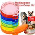 Yellow 1/2/3X Silicone Pet Food Can Cover Reusable Lid for Pet Food Storage - 1 PC V528-SILICONLID-YELLOW-1PC37197