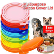 Yellow 1/2/3X Silicone Pet Food Can Cover Reusable Lid for Pet Food Storage - 1 PC V528-SILICONLID-YELLOW-1PC37197