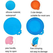 Yellow 1/2/3X Silicone Pet Food Can Cover Reusable Lid for Pet Food Storage - 1 PC V528-SILICONLID-YELLOW-1PC37197