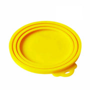 Yellow 1/2/3X Silicone Pet Food Can Cover Reusable Lid for Pet Food Storage - 1 PC V528-SILICONLID-YELLOW-1PC37197