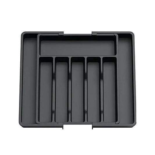 Expandable Cutlery Organizer Adjustable Silverware Drawer Storage Box Tray V528-SILVER-CASE-BLACK-159299