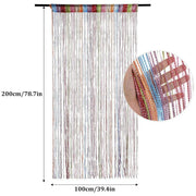 Tassel Decoration Fly Screen Panel Room Door Curtain Divider Window Bead String V528-SILVER-CURTAIN-MULTICOLOR-590674