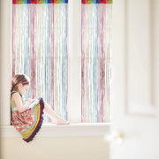 Tassel Decoration Fly Screen Panel Room Door Curtain Divider Window Bead String V528-SILVER-CURTAIN-MULTICOLOR-590674
