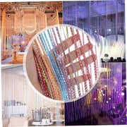 Tassel Decoration Fly Screen Panel Room Door Curtain Divider Window Bead String V528-SILVER-CURTAIN-MULTICOLOR-590674