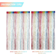 Tassel Decoration Fly Screen Panel Room Door Curtain Divider Window Bead String V528-SILVER-CURTAIN-MULTICOLOR-590674