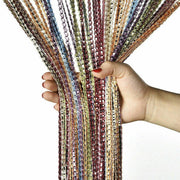 Tassel Decoration Fly Screen Panel Room Door Curtain Divider Window Bead String V528-SILVER-CURTAIN-MULTICOLOR-590674