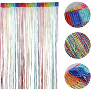 Tassel Decoration Fly Screen Panel Room Door Curtain Divider Window Bead String V528-SILVER-CURTAIN-MULTICOLOR-590674