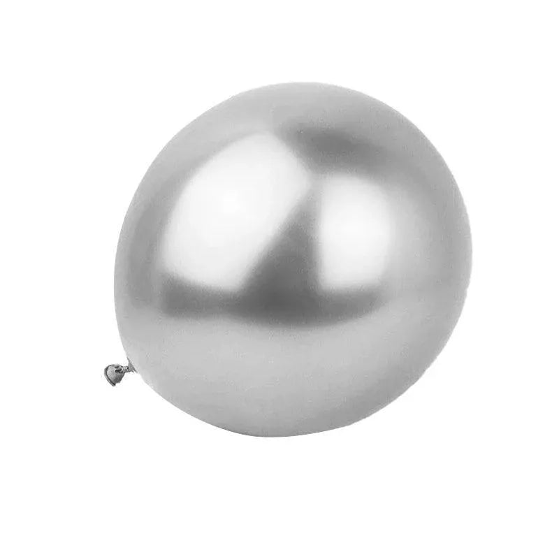 Metallic Latex Balloons 12 Inch Chrome Party Balloons for Birthday Wedding Decoration - Silver 50PCS V528-SILVER-QTY-50PCS19958