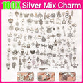 100Pcs Tibetan Silver Mixed Charms - DIY Jewelry Crafting Pendants V528-SILVERMICHARM-2-503925
