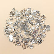 100Pcs Tibetan Silver Mixed Charms - DIY Jewelry Crafting Pendants V528-SILVERMICHARM-2-503925