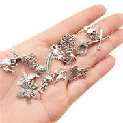 100Pcs Tibetan Silver Mixed Charms - DIY Jewelry Crafting Pendants V528-SILVERMICHARM-2-503925