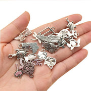 100Pcs Tibetan Silver Mixed Charms - DIY Jewelry Crafting Pendants V528-SILVERMICHARM-2-503925