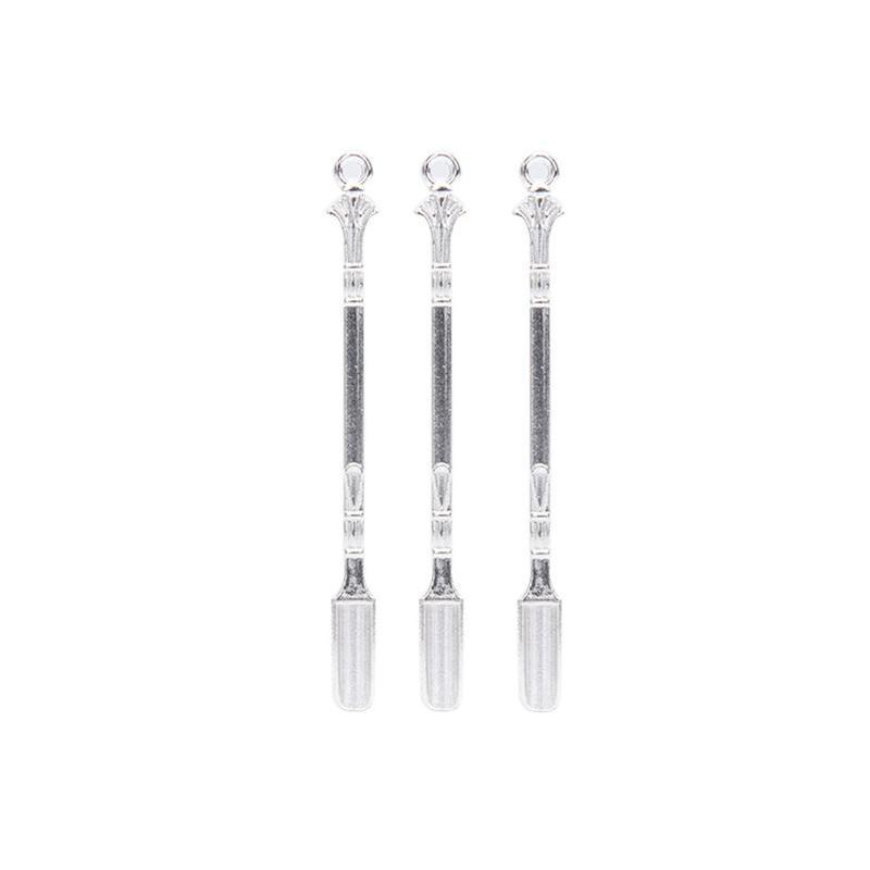 6X Mini Powder Ladle Scoop Mini Spoon Spatula Metal Shovel Silver color Spoon V528-SILVERSPOON-6PCS-186166