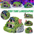 Resin Grass House Aquarium Ornament Natural Fish Tank Decoration Hideaway - A V528-SIMULATED-GRASS-HUT-2-724671