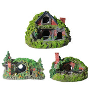 Resin Grass House Aquarium Ornament Natural Fish Tank Decoration Hideaway - A V528-SIMULATED-GRASS-HUT-2-724671