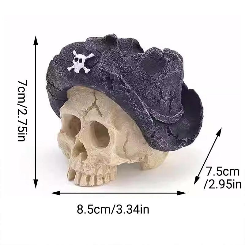 Artificial Fake Skull Head Bone Aquarium Ornament Fish Tank Decoration - Pirate V528-SIMULATIONSKULL-PIRATE-388969
