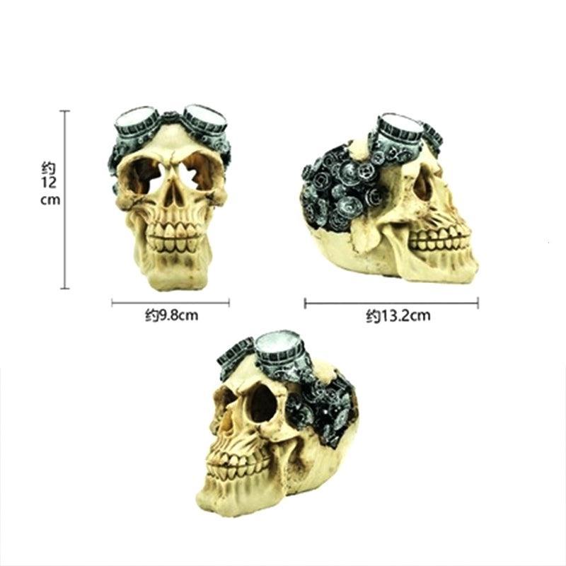 Artificial Fake Skull Head Bone Aquarium Ornament Fish Tank Decoration - Pirate V528-SIMULATIONSKULL-PIRATE-388969