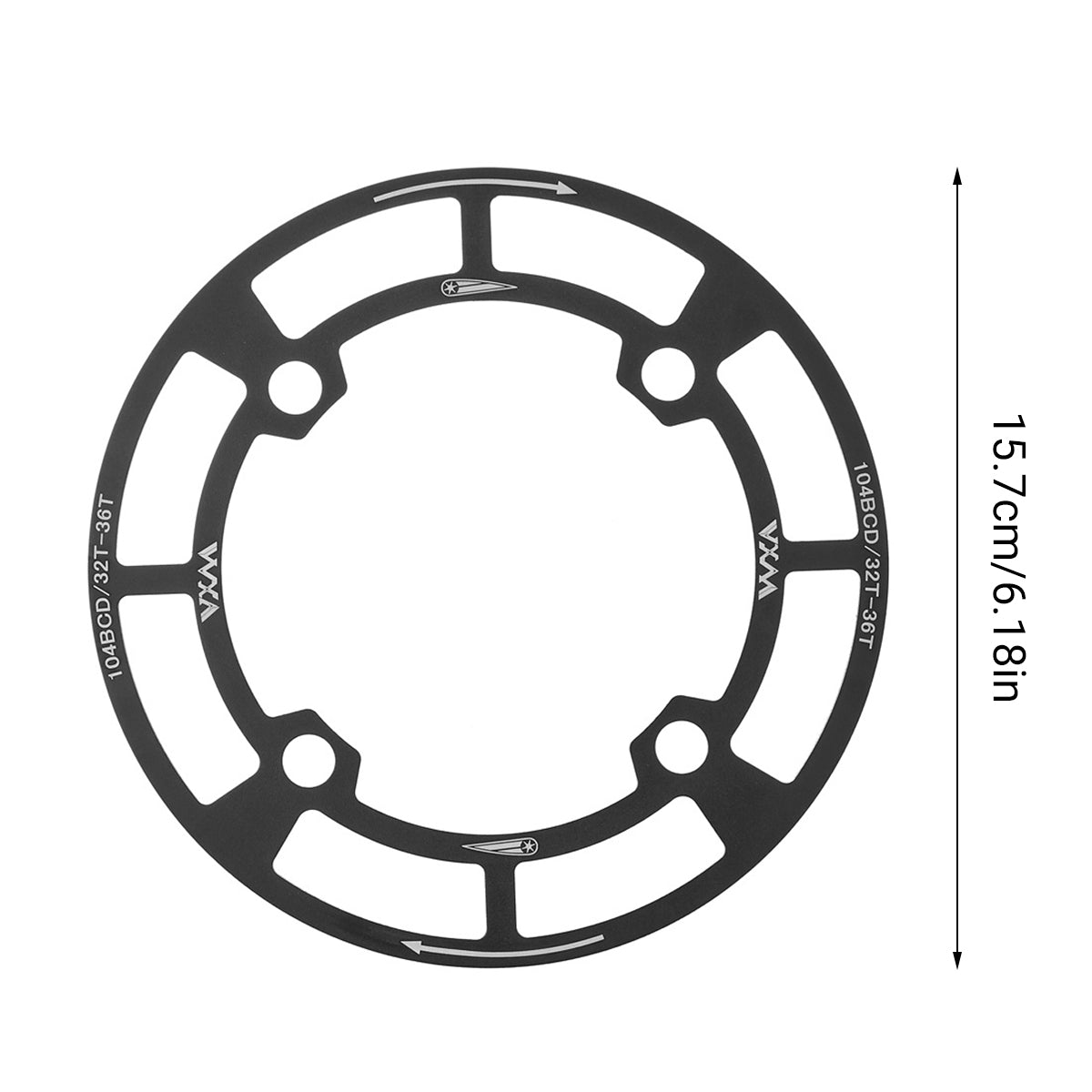 Round Bicycle Gear Disc Cover Single Speed Wheel Protection Shield for Bike Use V528-SINGLE-DISC-COVER-BLACK-607485
