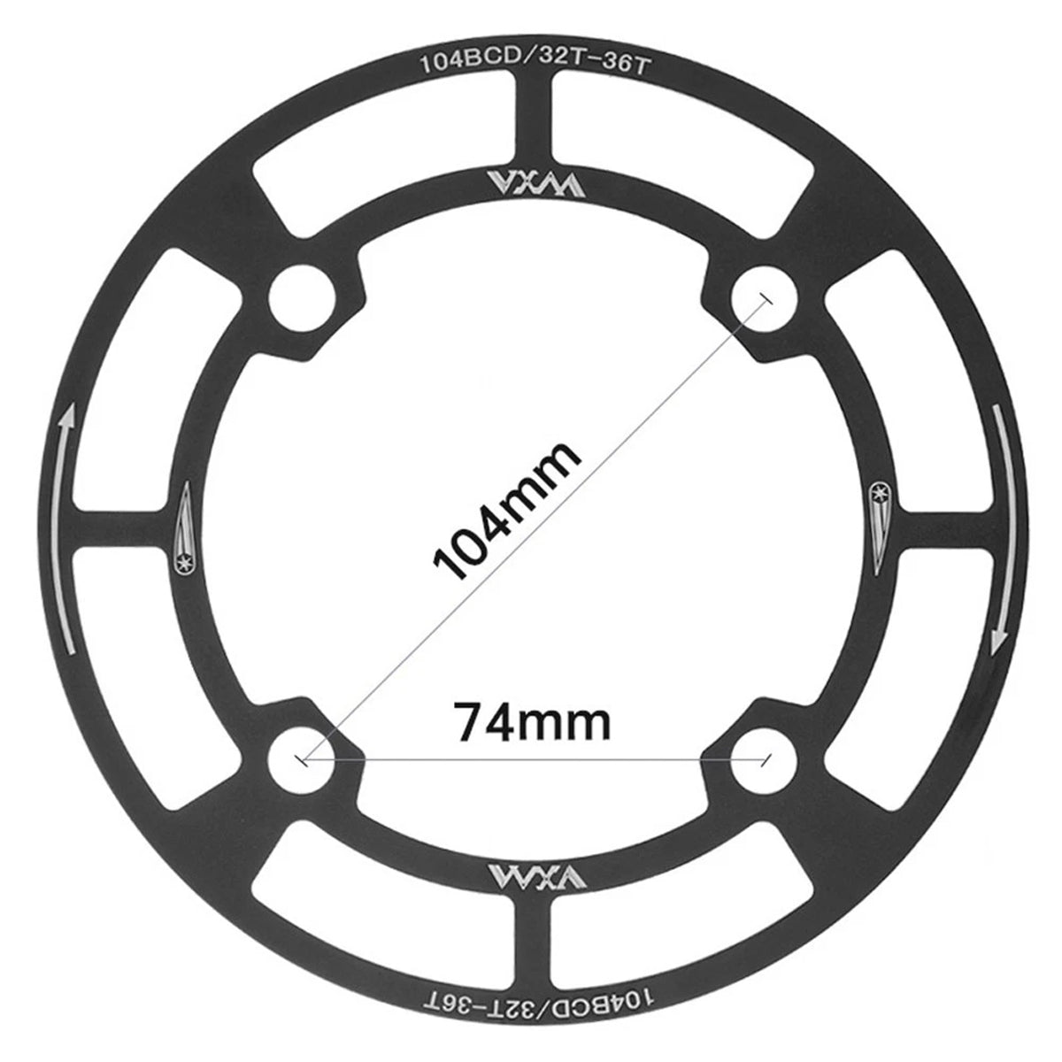 Round Bicycle Gear Disc Cover Single Speed Wheel Protection Shield for Bike Use V528-SINGLE-DISC-COVER-BLACK-607485