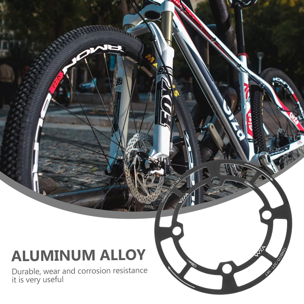 Round Bicycle Gear Disc Cover Single Speed Wheel Protection Shield for Bike Use V528-SINGLE-DISC-COVER-BLACK-607485