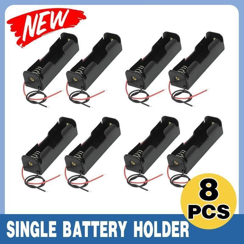 8 Pack 18650 Single Battery Holder Case Rechargeable 18650 Wire Lead Lithium V528-SINGLEBATTERYHOLDER-8-669051