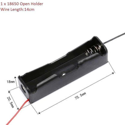 8 Pack 18650 Single Battery Holder Case Rechargeable 18650 Wire Lead Lithium V528-SINGLEBATTERYHOLDER-8-669051