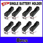 8 Pack 18650 Single Battery Holder Case Rechargeable 18650 Wire Lead Lithium V528-SINGLEBATTERYHOLDER-8-669051