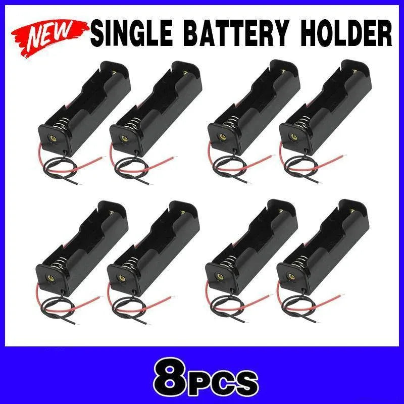 8 Pack 18650 Single Battery Holder Case Rechargeable 18650 Wire Lead Lithium V528-SINGLEBATTERYHOLDER-8-669051