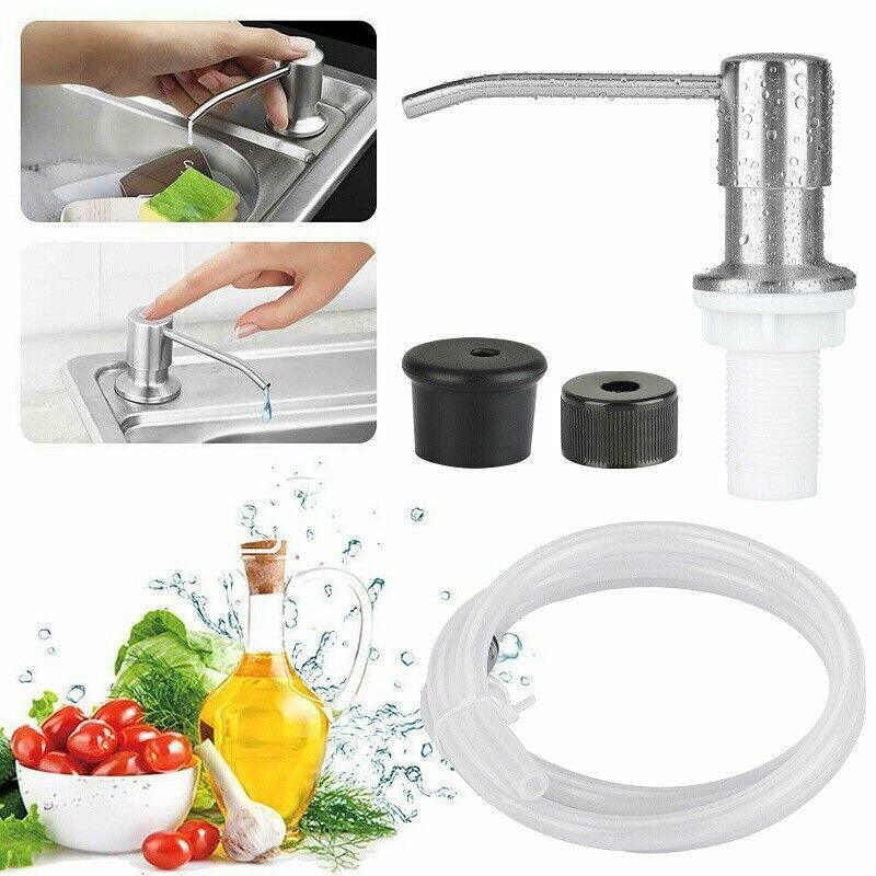 Stainless Steel Sink Soap Dispenser Extension Tube Kit Kitchen Sink Pumps Hand V528-SINKSOAP-275562