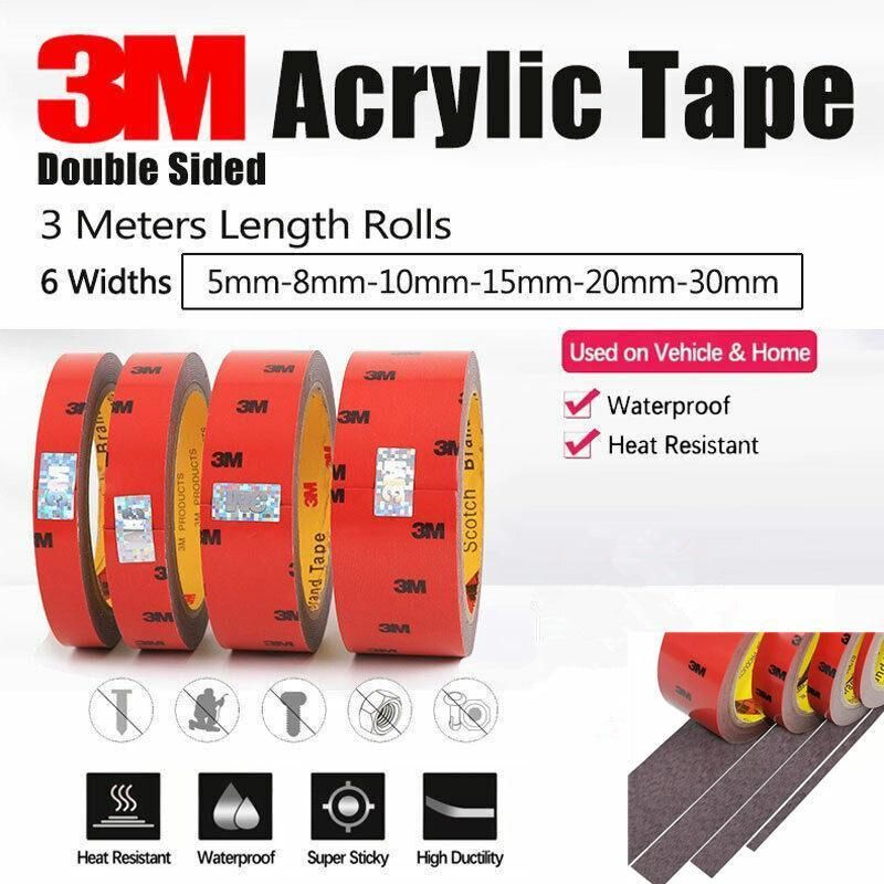 Vehicle 3M Strong Permanent Double Sided Super Sticky Versatile Roll Tape Craft - 8mm V528-SIZE-8MM-QTY-1ROLL70312