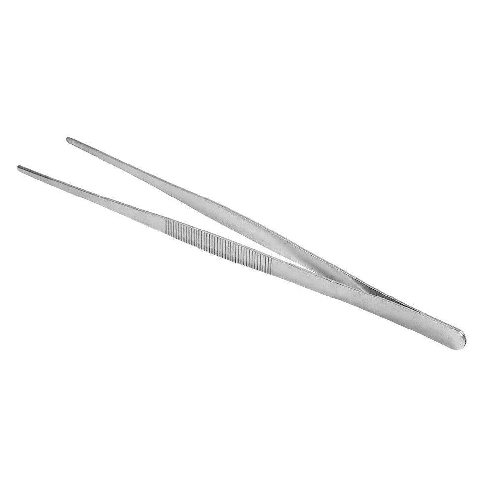 Kitchen Tweezers Silver Garden Tweezer For Professional Use Craft Home Long Au - CR 25cm
