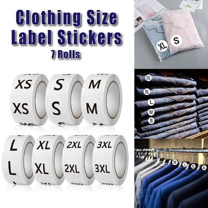 7 Rolls Clothing Size Label Sticker 1Inch Round Size Sticker Labels Self Adhesive V528-SIZE-LABEL-7ROLL-107459