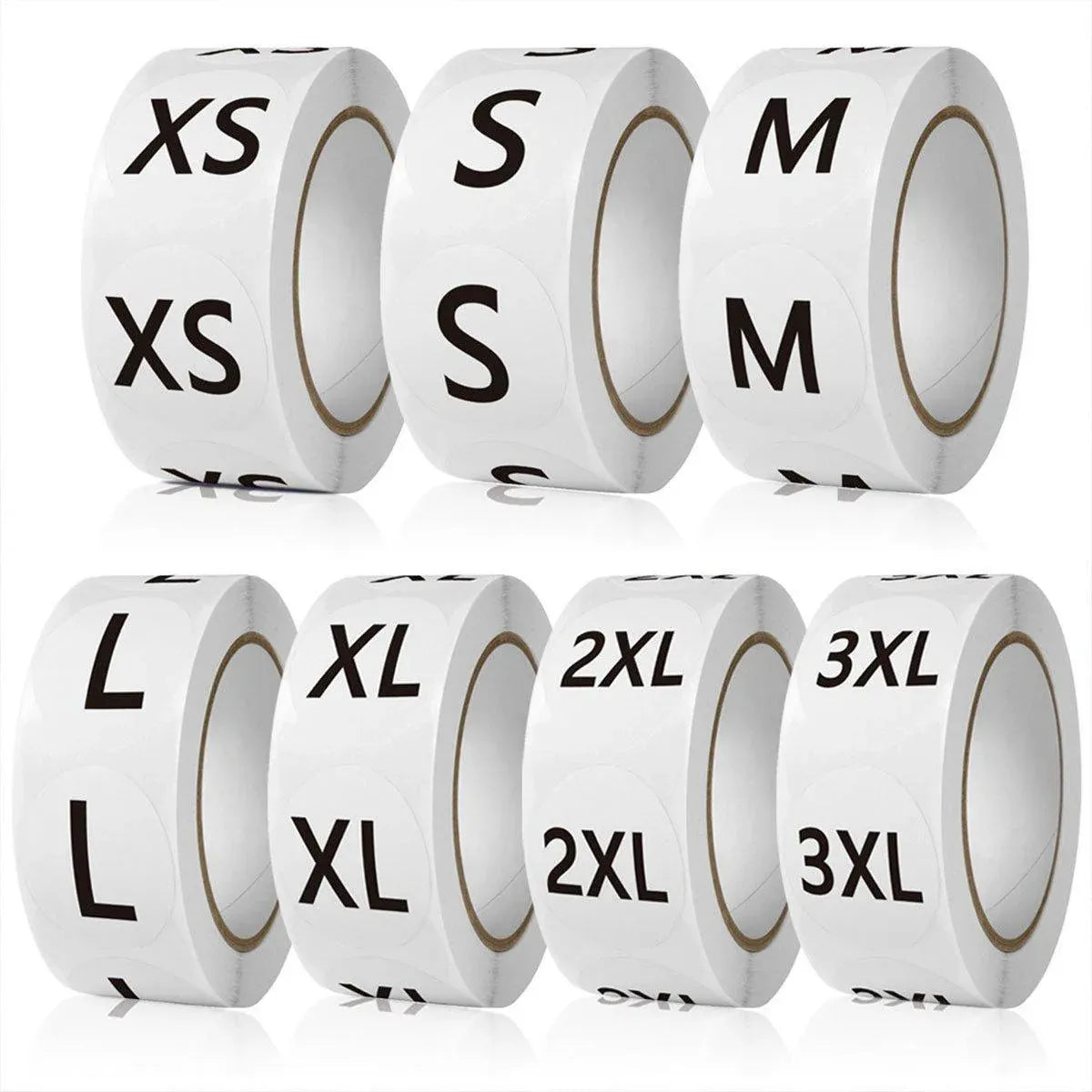 7 Rolls Clothing Size Label Sticker 1Inch Round Size Sticker Labels Self Adhesive V528-SIZE-LABEL-7ROLL-107459