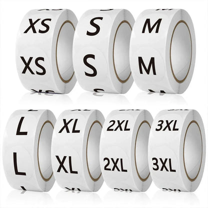 7 Rolls Clothing Size Label Sticker 1Inch Round Size Sticker Labels Self Adhesive V528-SIZE-LABEL-7ROLL-107459