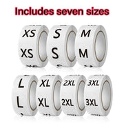 7 Rolls Clothing Size Label Sticker 1Inch Round Size Sticker Labels Self Adhesive V528-SIZE-LABEL-7ROLL-107459