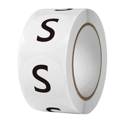 7 Rolls Clothing Size Label Sticker 1Inch Round Size Sticker Labels Self Adhesive V528-SIZE-LABEL-7ROLL-107459