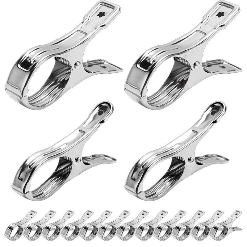 Large Stainless Steel Clothes Pegs Hanging Clip Laundry Windproof Clamp - 9cm *16 PCS V528-SIZEANDQTY-9CM-16PCS23286