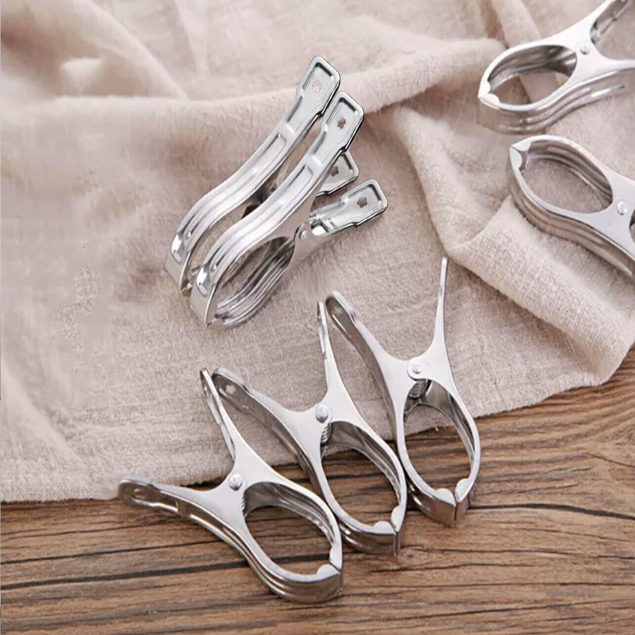 Large Stainless Steel Clothes Pegs Hanging Clip Laundry Windproof Clamp - 9cm *16 PCS V528-SIZEANDQTY-9CM-16PCS23286
