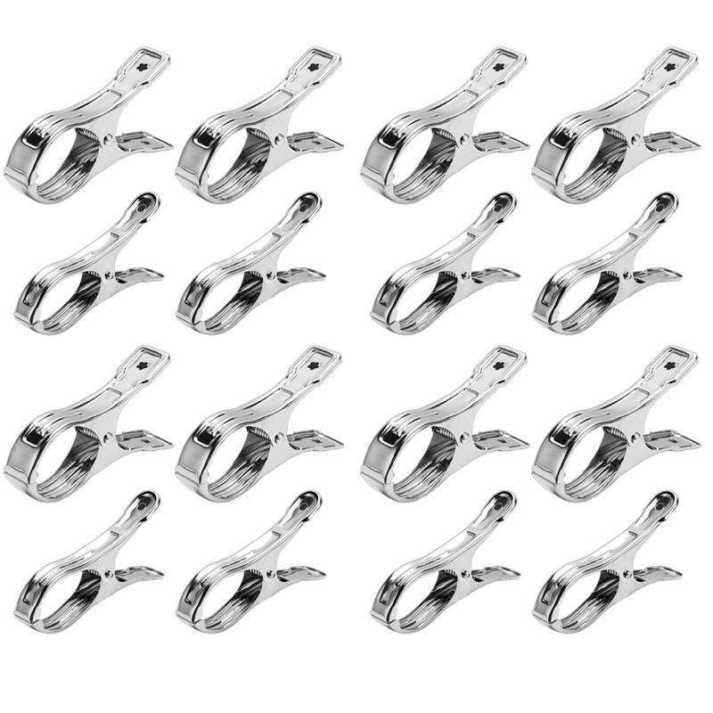 Large Stainless Steel Clothes Pegs Hanging Clip Laundry Windproof Clamp - 9cm *16 PCS V528-SIZEANDQTY-9CM-16PCS23286