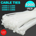 250-1000X Cable Ties Zip Ties Nylon Uv Stabilised Bulk White Clear Cable Tie - 3*150mm 500PCS V528-SIZEQTY3-150MM-500PCS20929