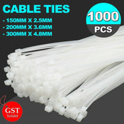 250-1000X Cable Ties Zip Ties Nylon Uv Stabilised Bulk White Clear Cable Tie - 3*150mm 500PCS V528-SIZEQTY3-150MM-500PCS20929