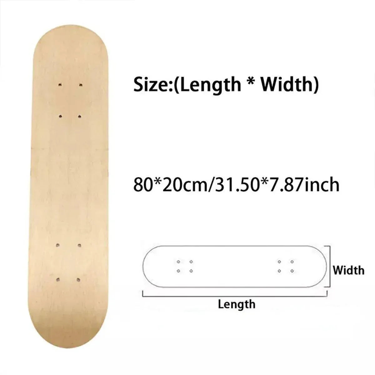 Skateboard Deck Surface Durable Non-Slip Grip Tape Replacement Board Parts V528-SKATEBOARD-WITHOUT-WHEELS-429292