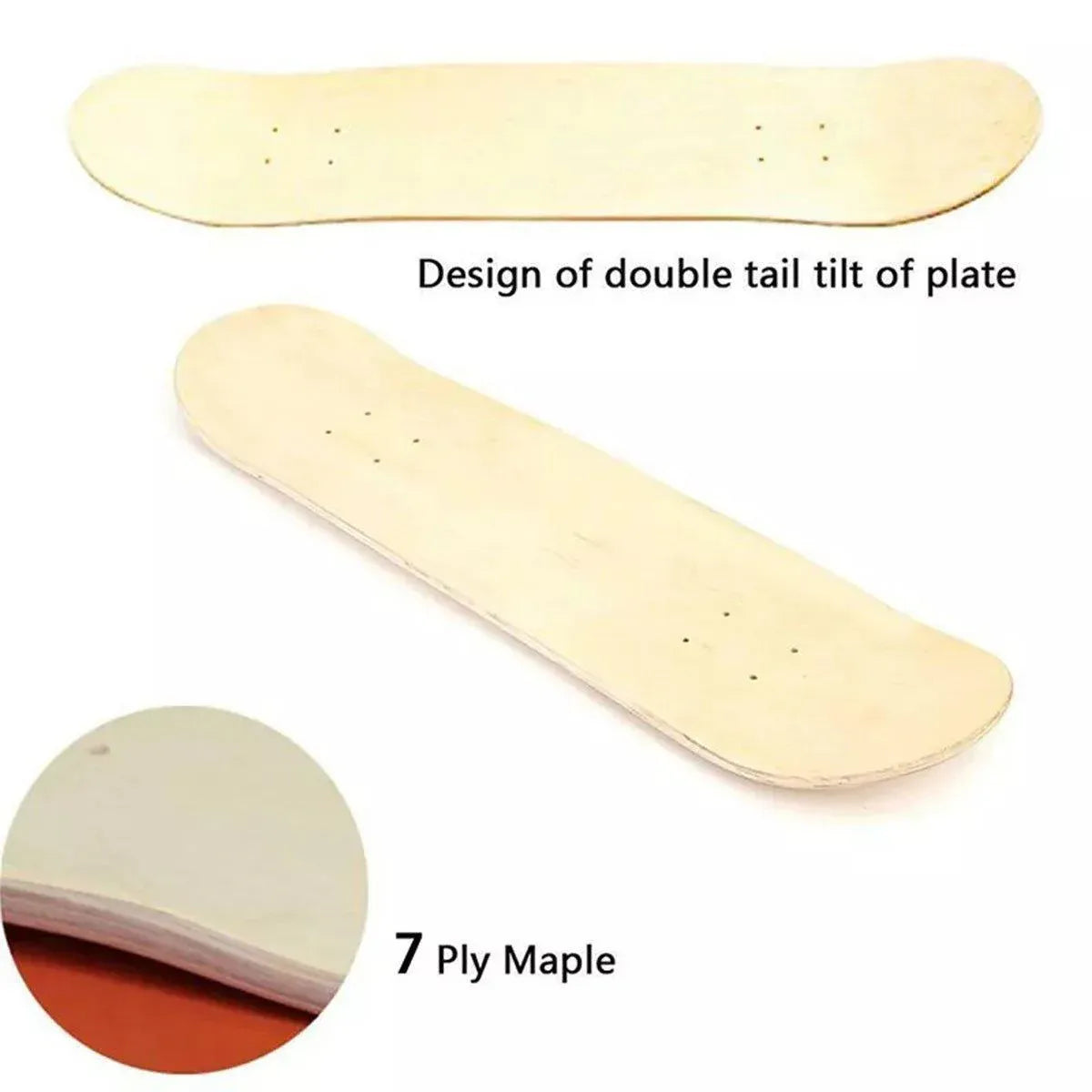 Skateboard Deck Surface Durable Non-Slip Grip Tape Replacement Board Parts V528-SKATEBOARD-WITHOUT-WHEELS-429292