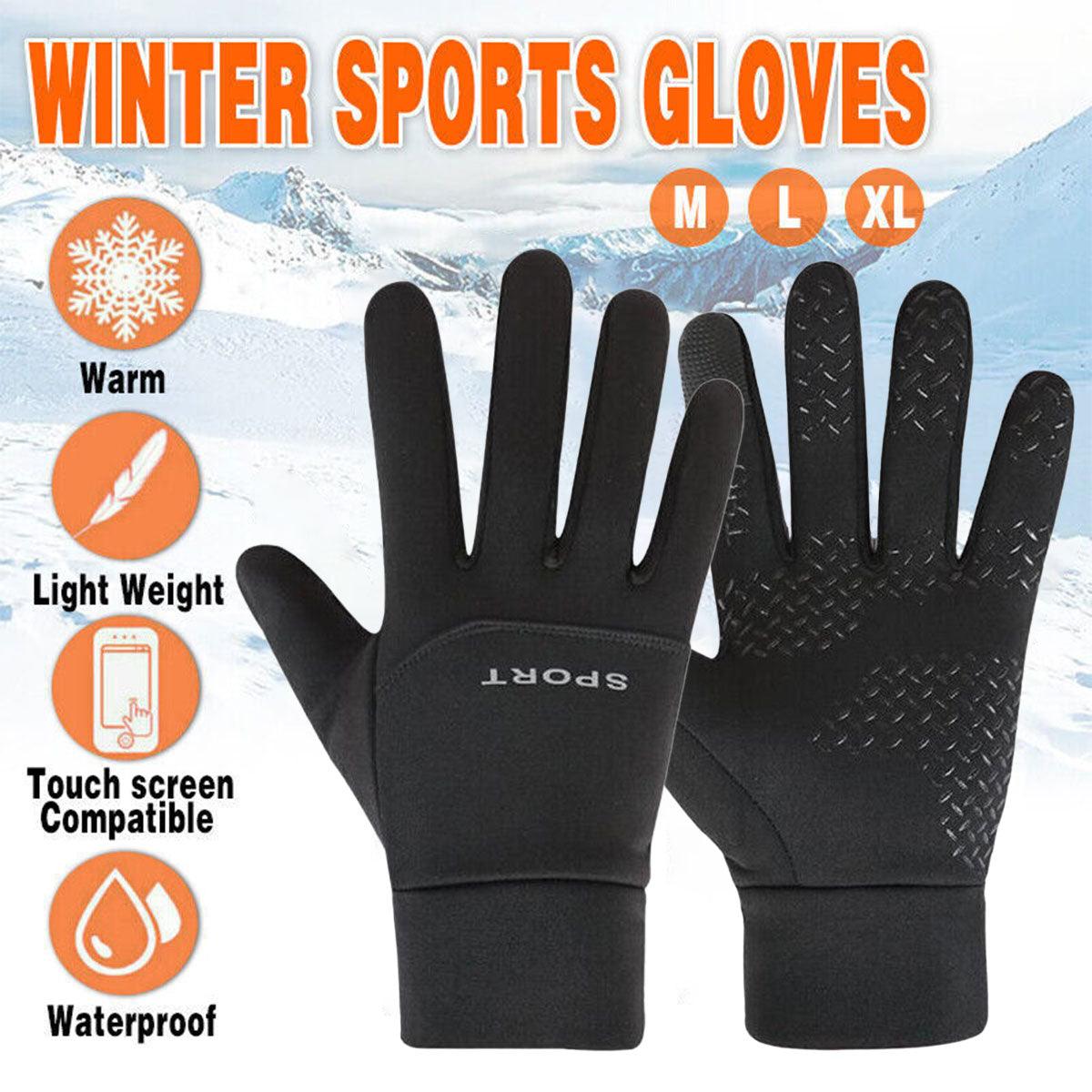Winter Warm Thermal Outdoor Sports Waterproof Windproof Touch Screen Ski Gloves - L V528-SKIGLOVES-BLACK-L-139852