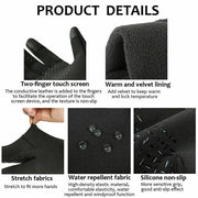 Winter Warm Thermal Outdoor Sports Waterproof Windproof Touch Screen Ski Gloves - L V528-SKIGLOVES-BLACK-L-139852