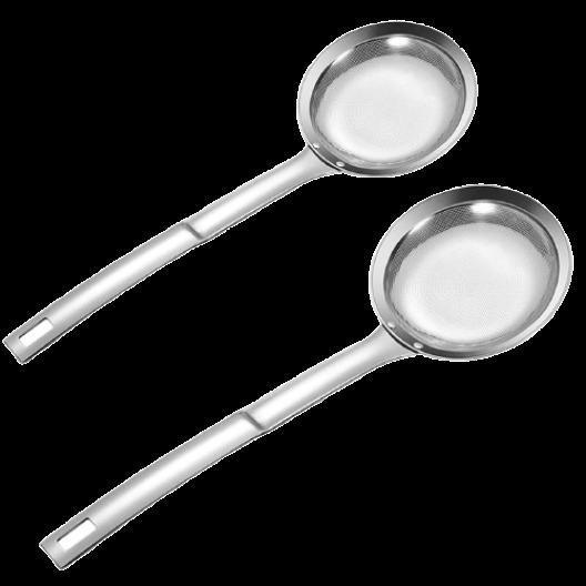 Oil Separator Spoon Mesh Fine Hole Filter Degreasing Residue Cooking Tool - Samll V528-SKIMMER-SPOON-S-815091