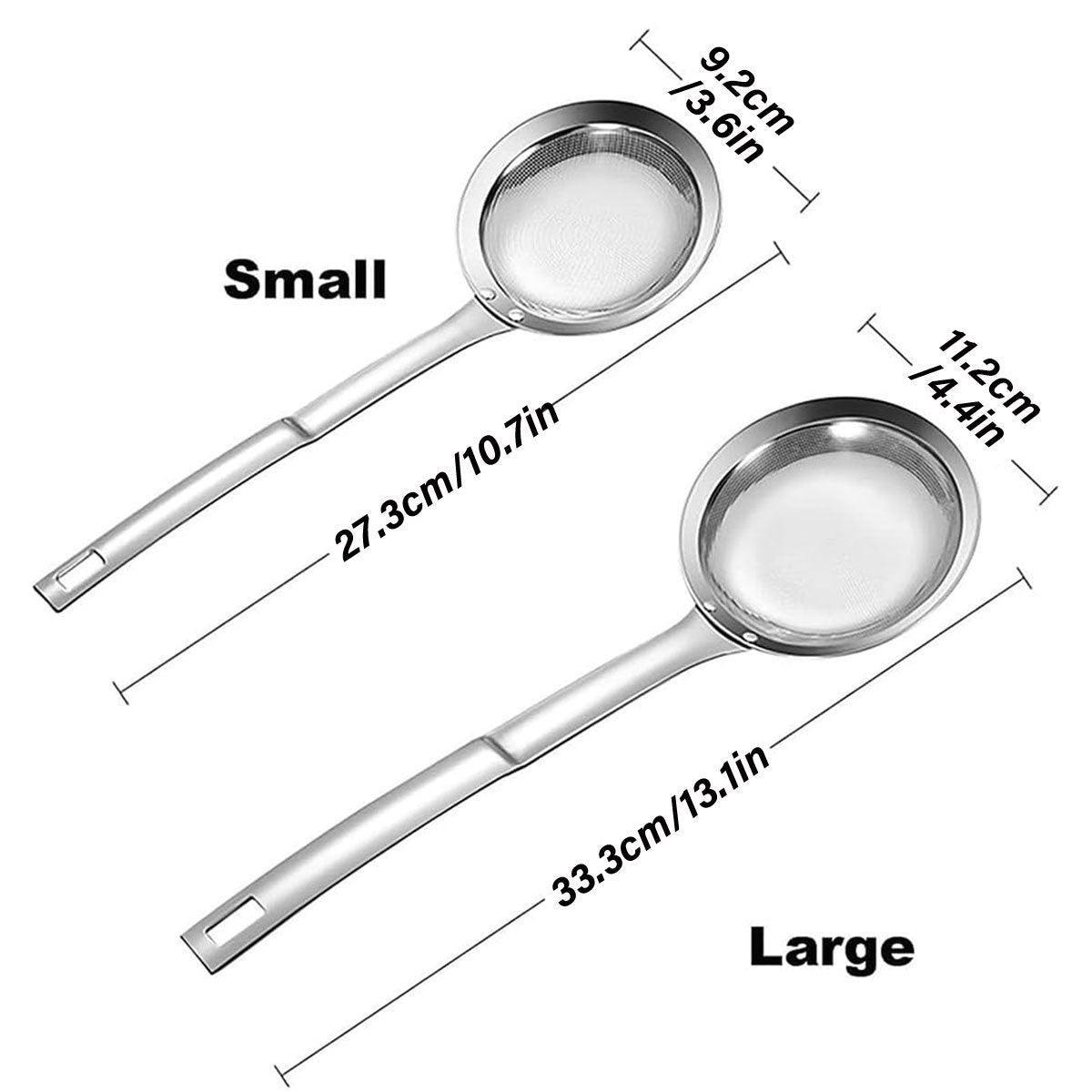 Oil Separator Spoon Mesh Fine Hole Filter Degreasing Residue Cooking Tool - Samll V528-SKIMMER-SPOON-S-815091