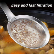 Oil Separator Spoon Mesh Fine Hole Filter Degreasing Residue Cooking Tool - Samll V528-SKIMMER-SPOON-S-815091